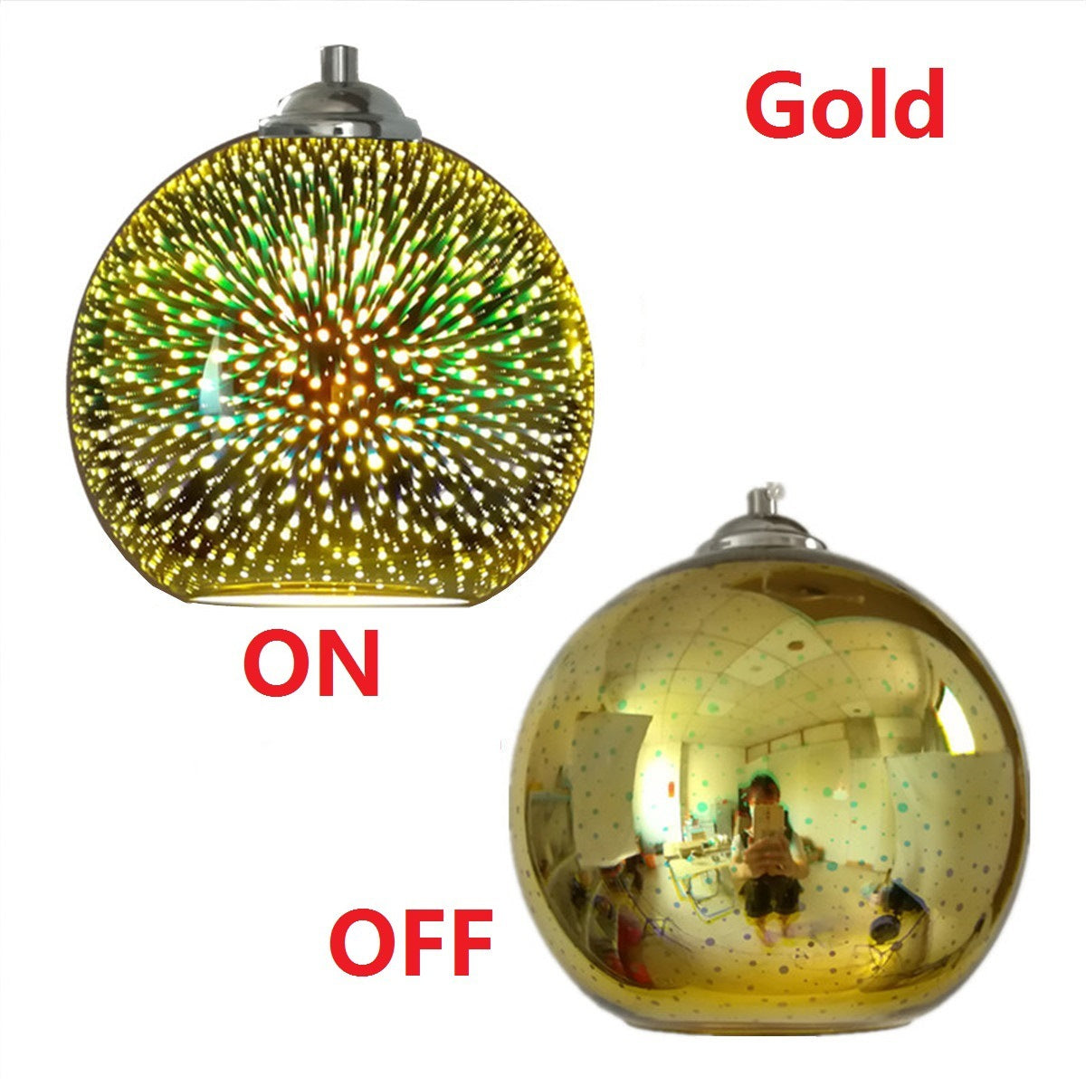 3D Glass Ball Pendant Lamp