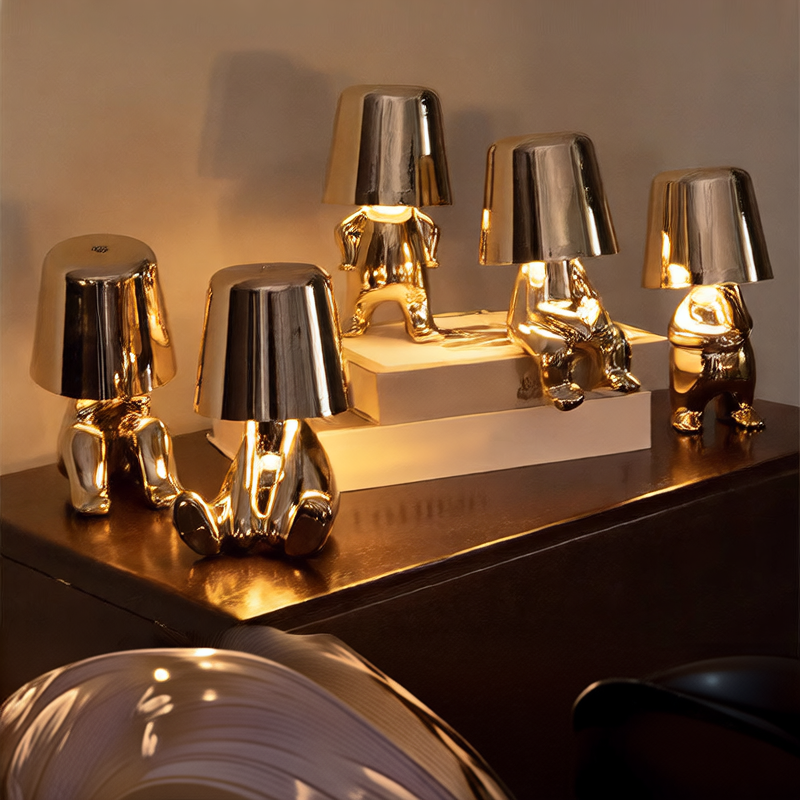 Electroplated Little Golden Man Table Lamp