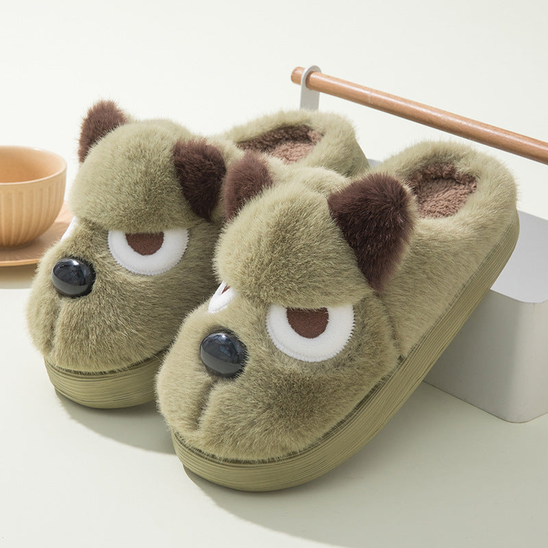 Cute Dog Cotton Slippers