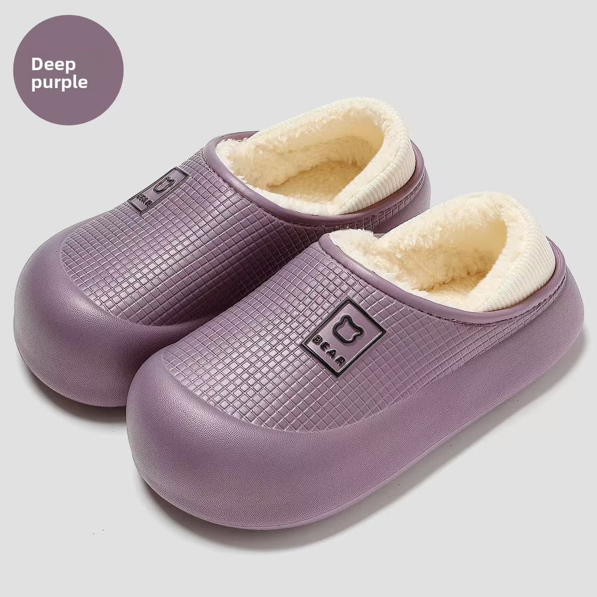 Women's Warm Waterproof Cotton Slippers - Indoor & Outdoor