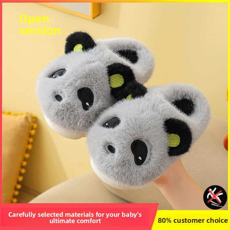 Panda Children's Cotton Slippers