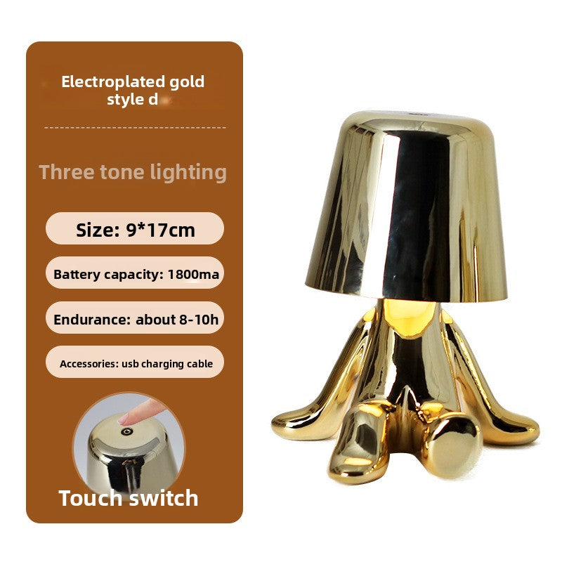 Electroplated Little Golden Man Table Lamp