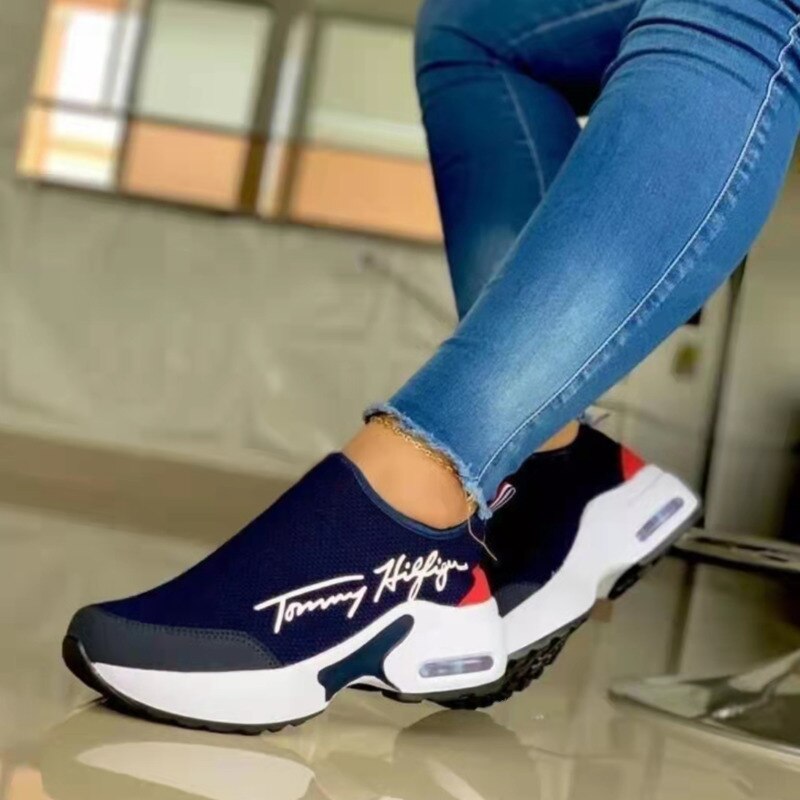 Casual Breathable Sneakers - Flat Women Shoes