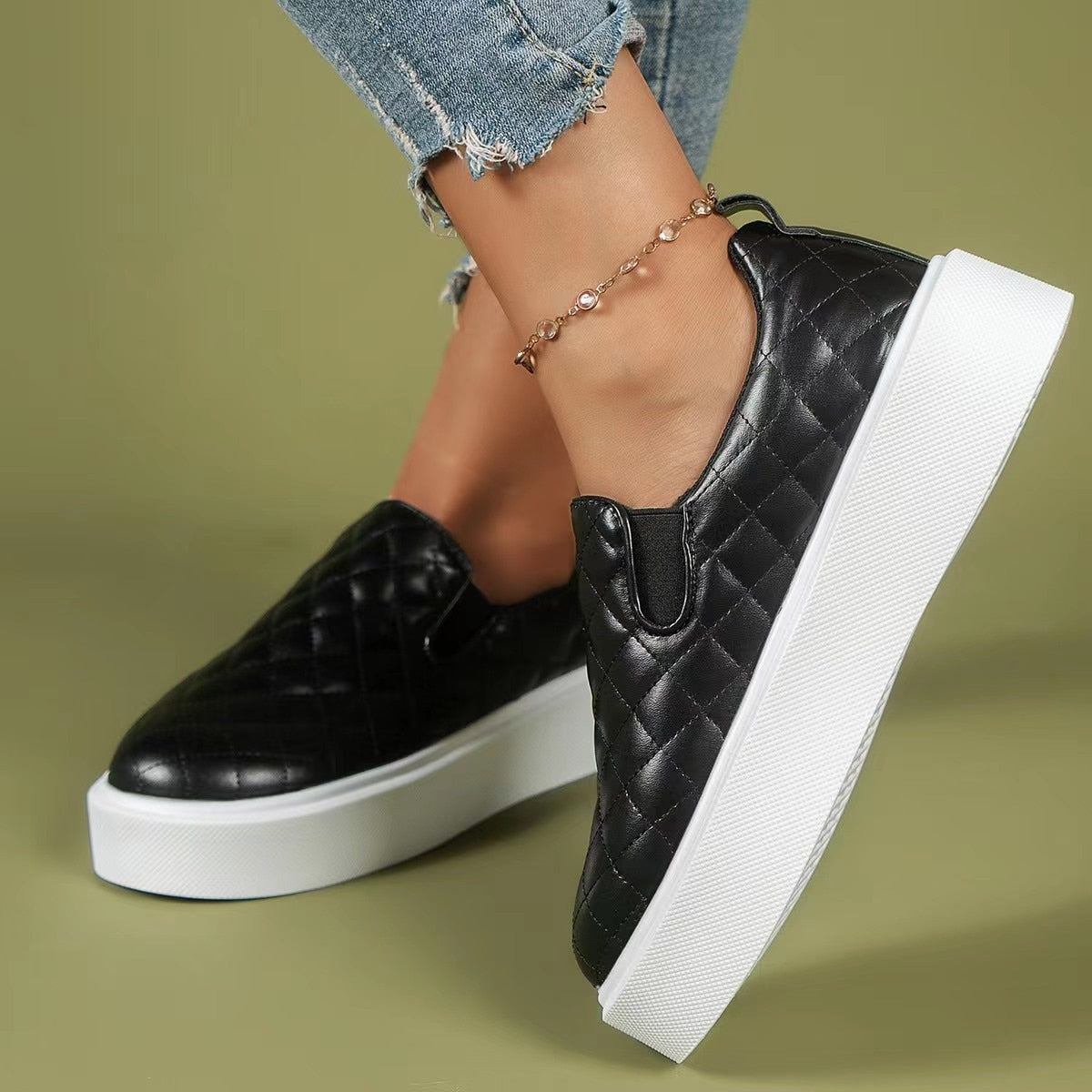 Slip-on Casual Platform Shoes - Lightweight  Flats Loafers