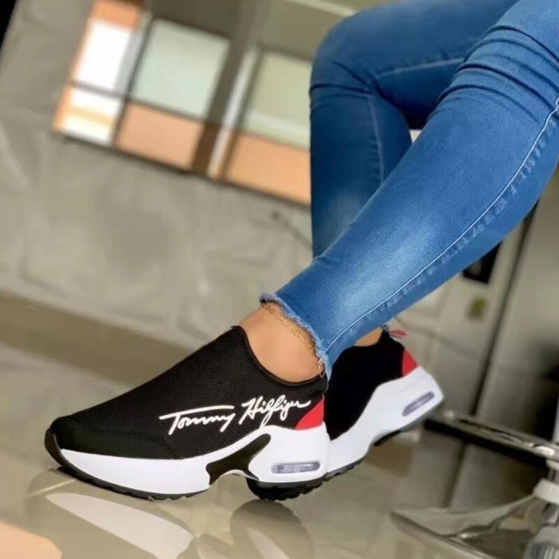 Casual Breathable Sneakers - Flat Women Shoes