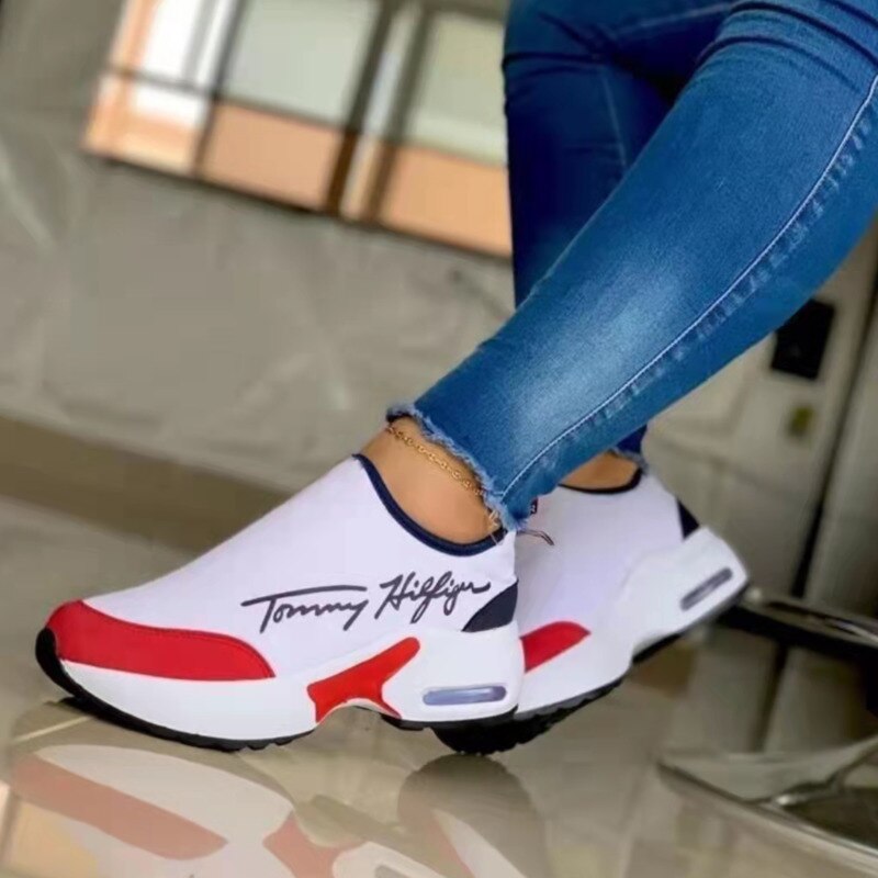 Casual Breathable Sneakers - Flat Women Shoes