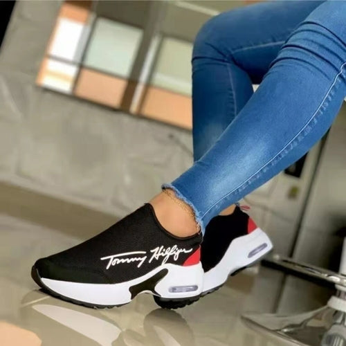 Casual Breathable Sneakers - Flat Women Shoes