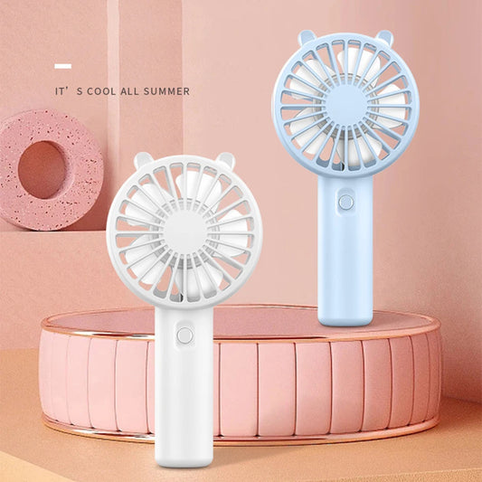 Handheld Portable Fan -  USB Rechargeable - with Desk Base