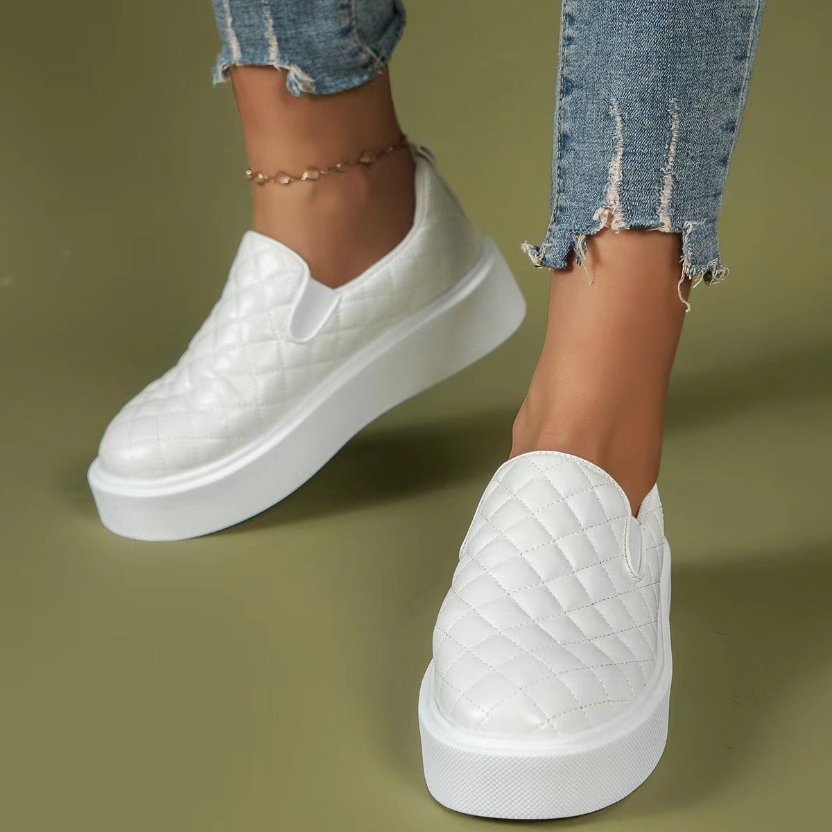 Slip-on Casual Platform Shoes - Lightweight  Flats Loafers