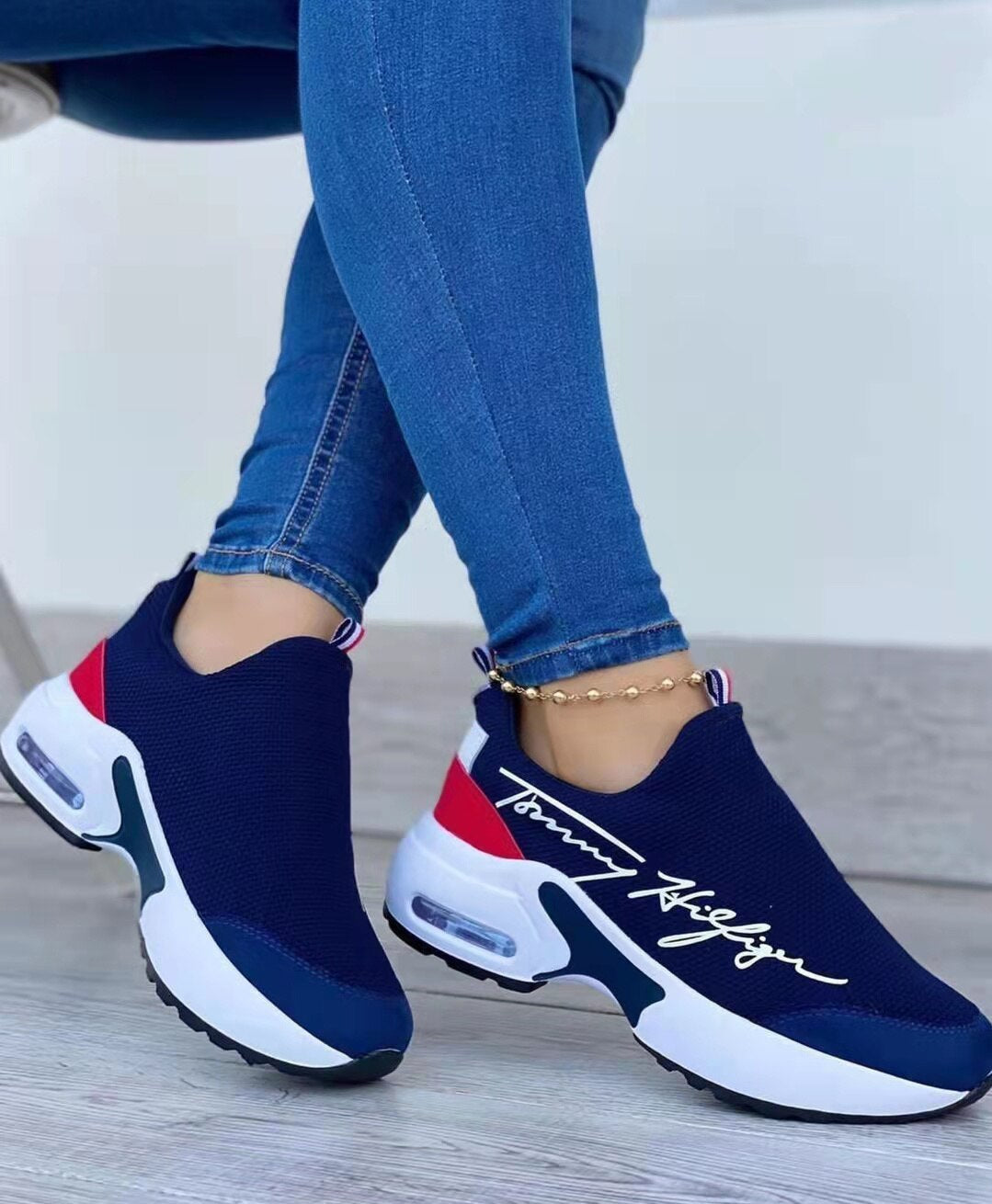 Casual Breathable Sneakers - Flat Women Shoes