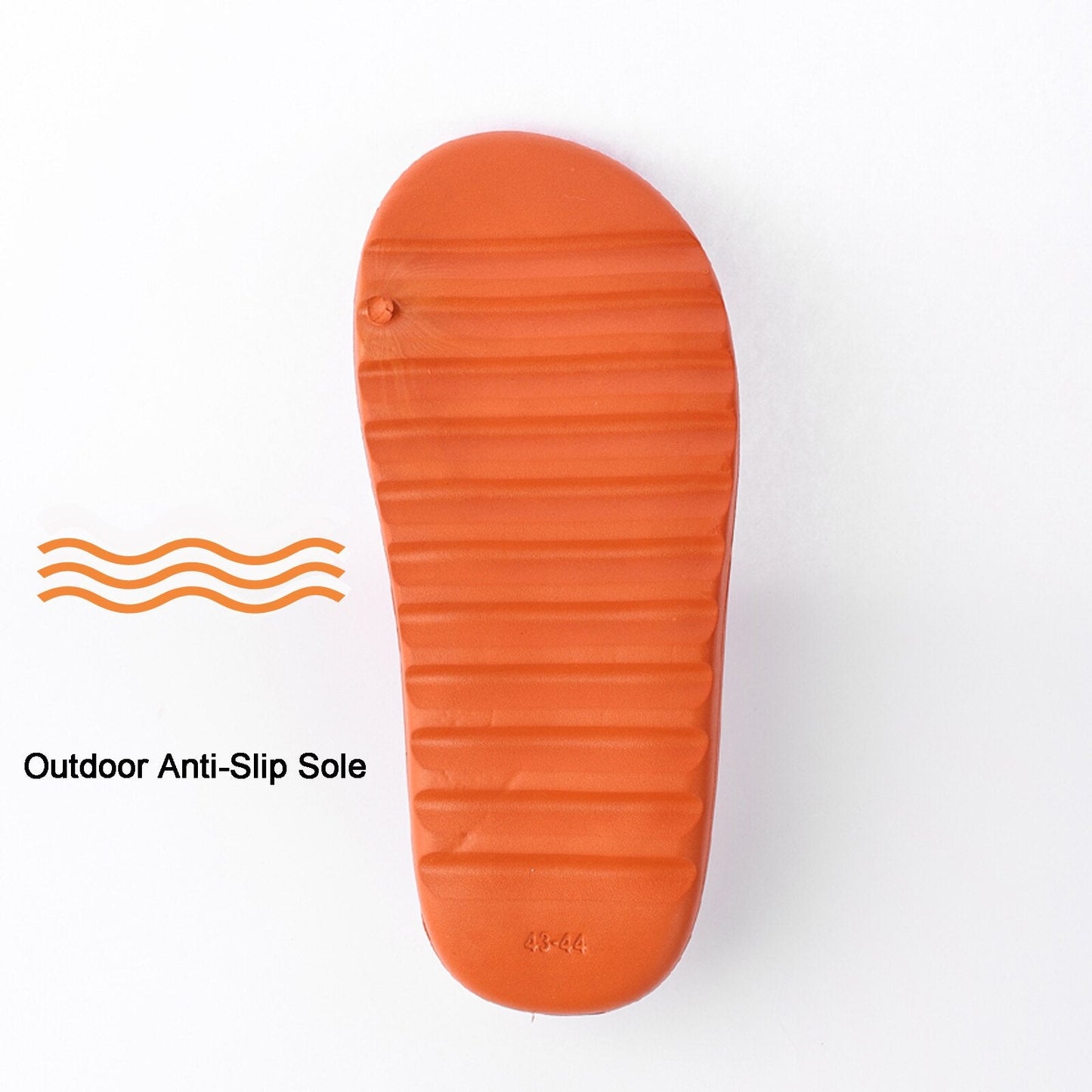 Platform Pillow Slides  - Orange Chunky Shower Slippers