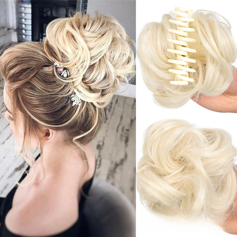 Synthetic Hair Clip Bun