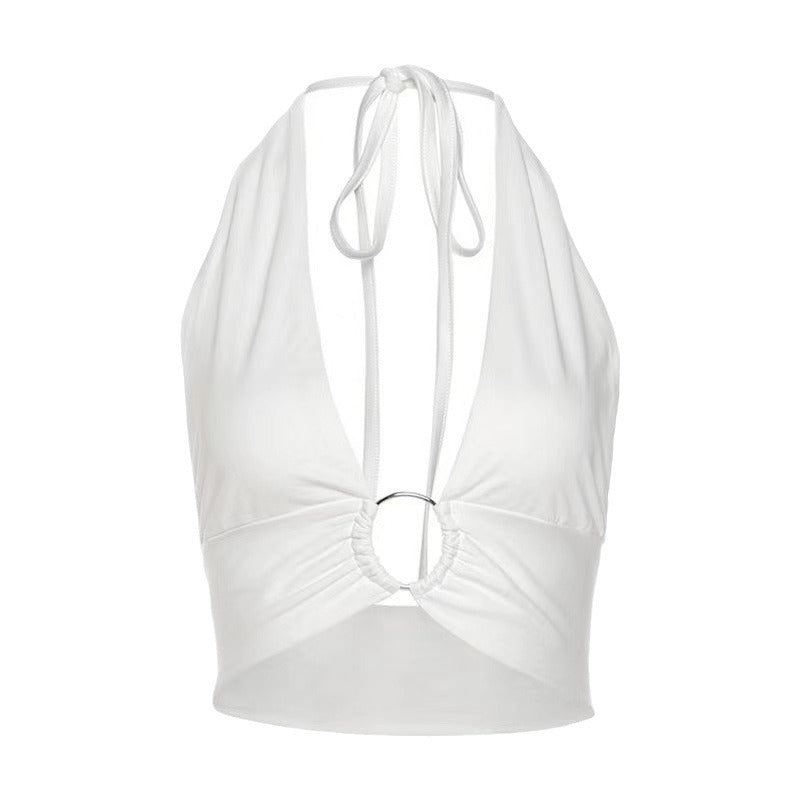 Women's Strappy Slim Fit Cropped Vest