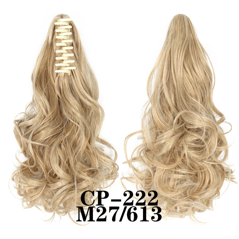 Wavy Ponytail with Curly Hair & a Tiger Clip