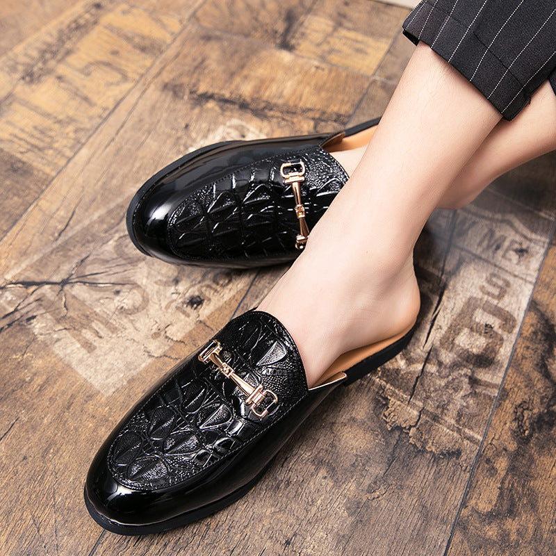 Leather Breathable Slip-On Slippers