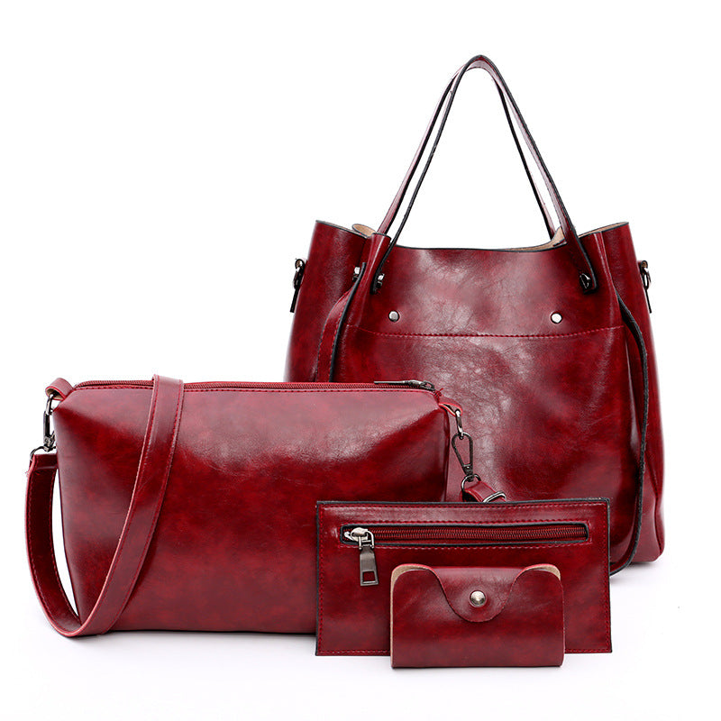 Wooden Handbag - Four-Piece Set