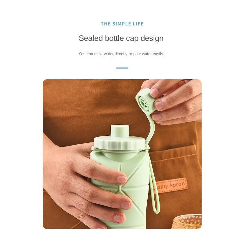High-Temperature Resistant Silicone Folding Water Bottle