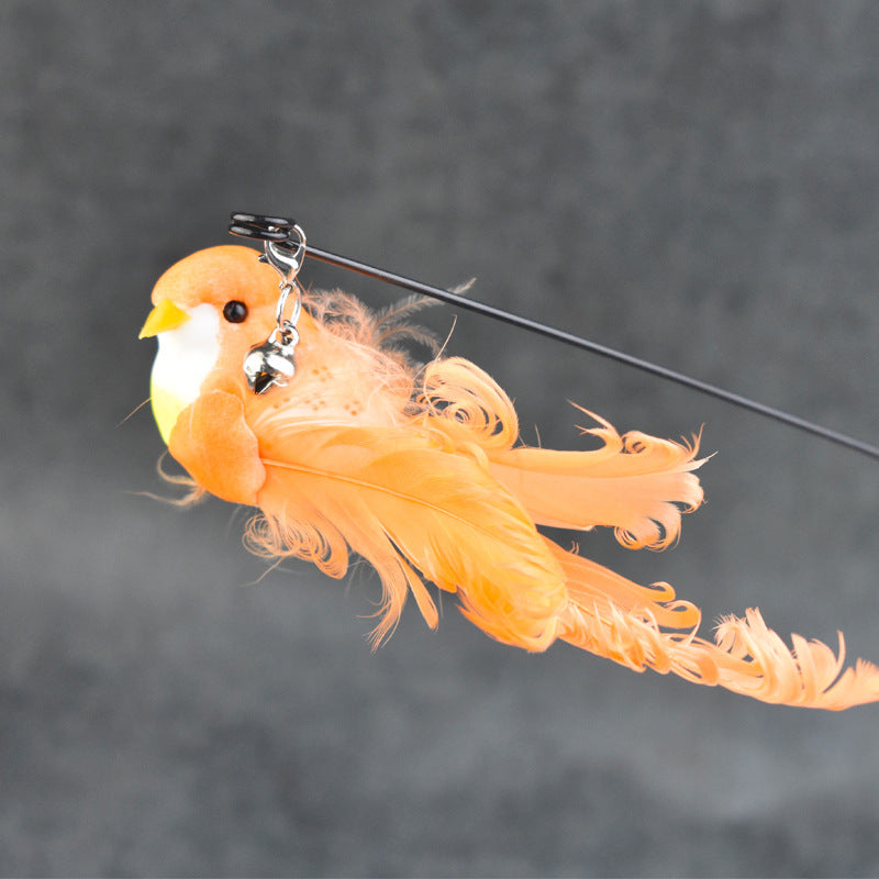 Simulation Bird Cat Toy with Suction Cup