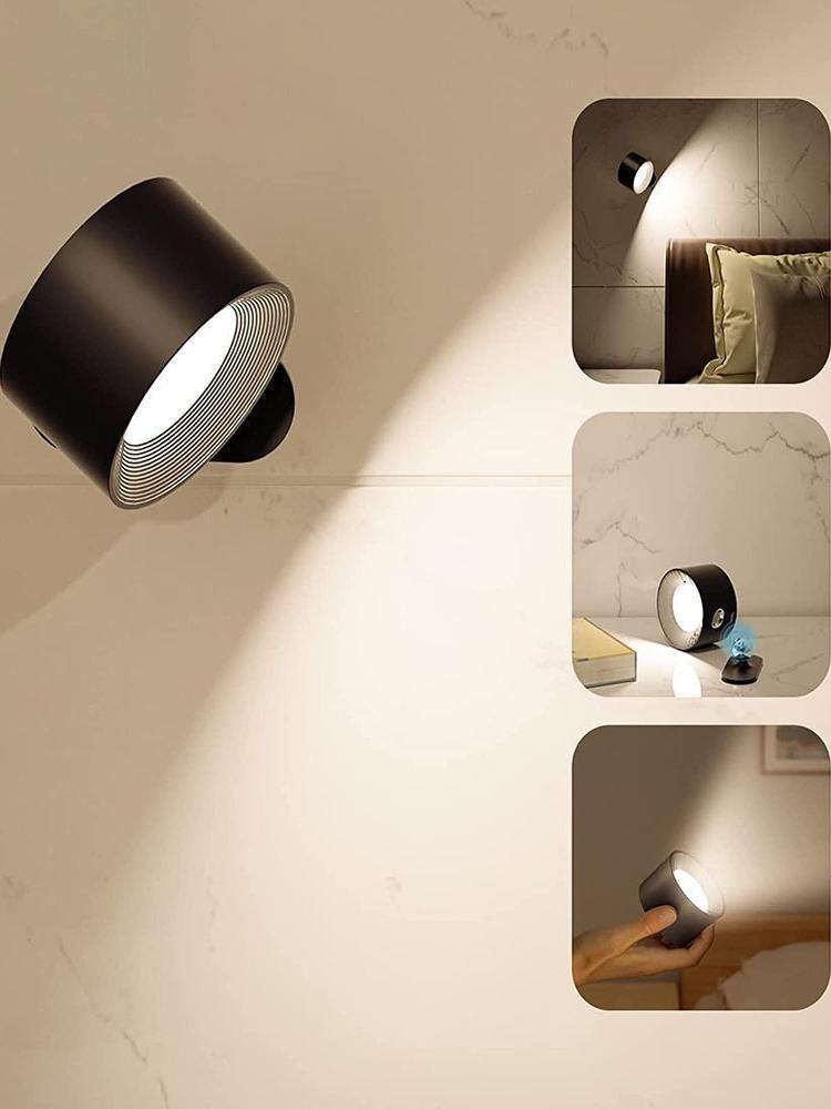 USB Rechargeable LED Wall Lamp Touch Adjustable Night Light