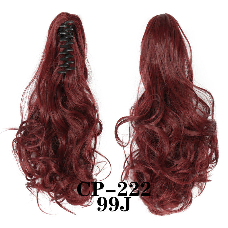 Wavy Ponytail with Curly Hair & a Tiger Clip