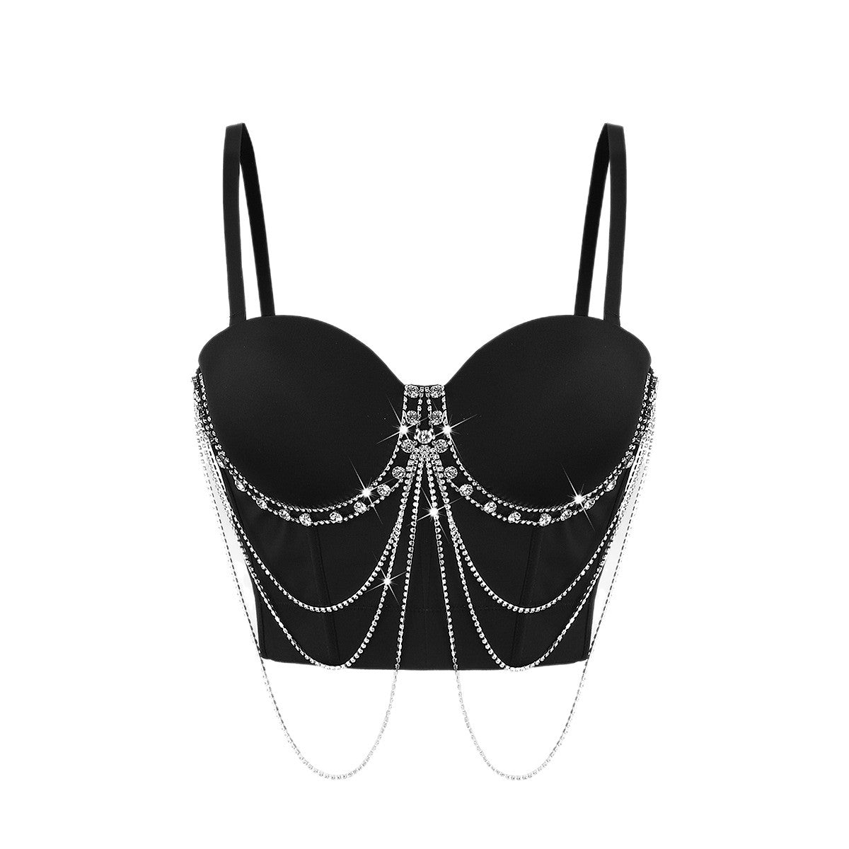 Sexy Rhinestone Chain Suspender Top for Women