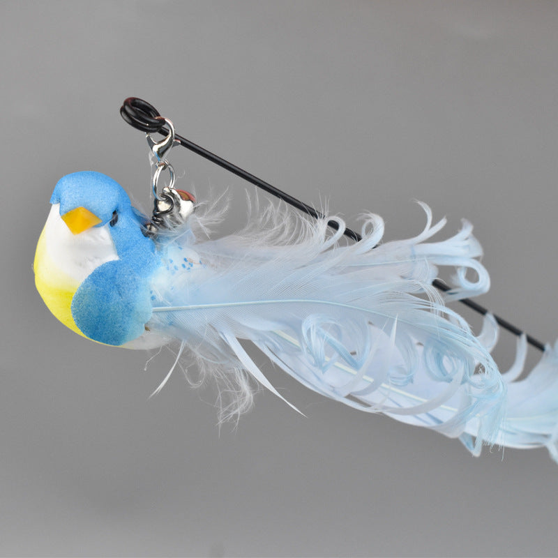 Simulation Bird Cat Toy with Suction Cup