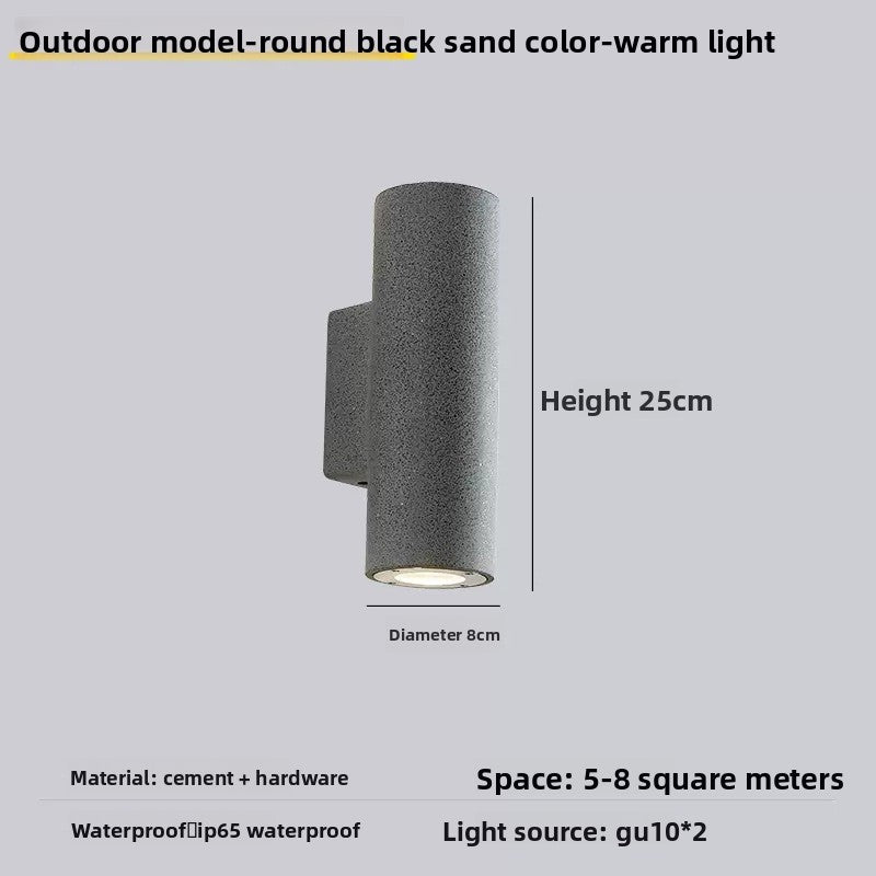 Waterproof Dual-Head Outdoor Wall Lamp with LED Light