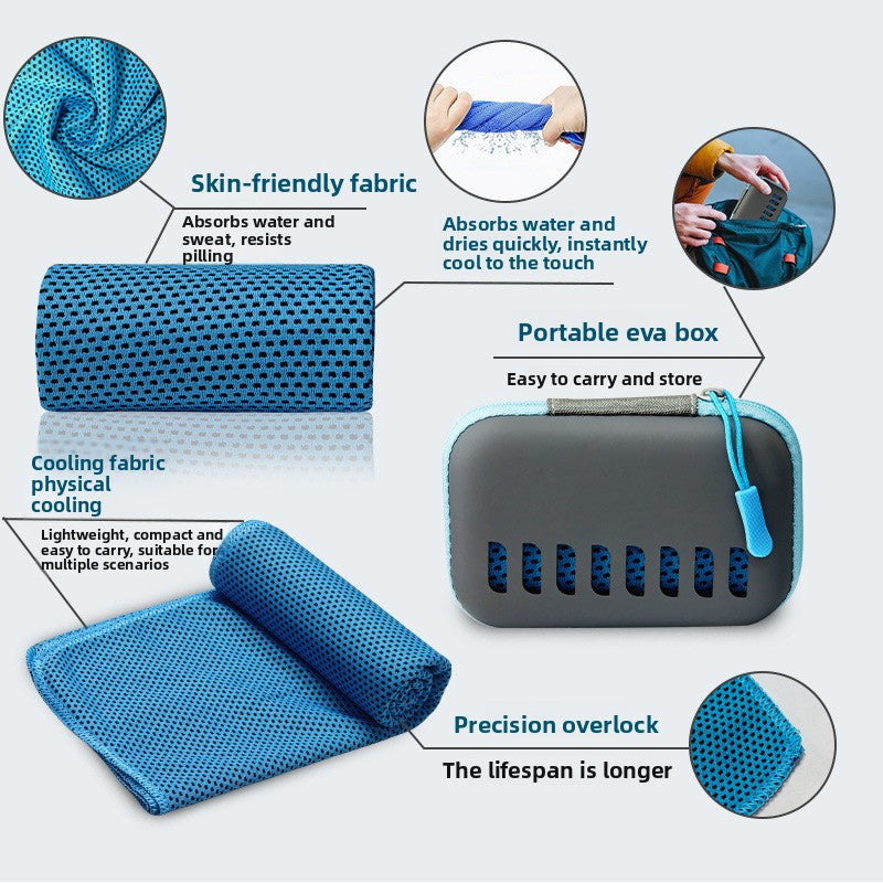EVA Box Cooling Sports Towel - Quick-Dry Sweat, Absorbent for Outdoor Gym