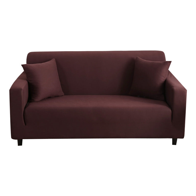 Elastic Solid Color Sofa Cover, Full Coverage Dust Protection