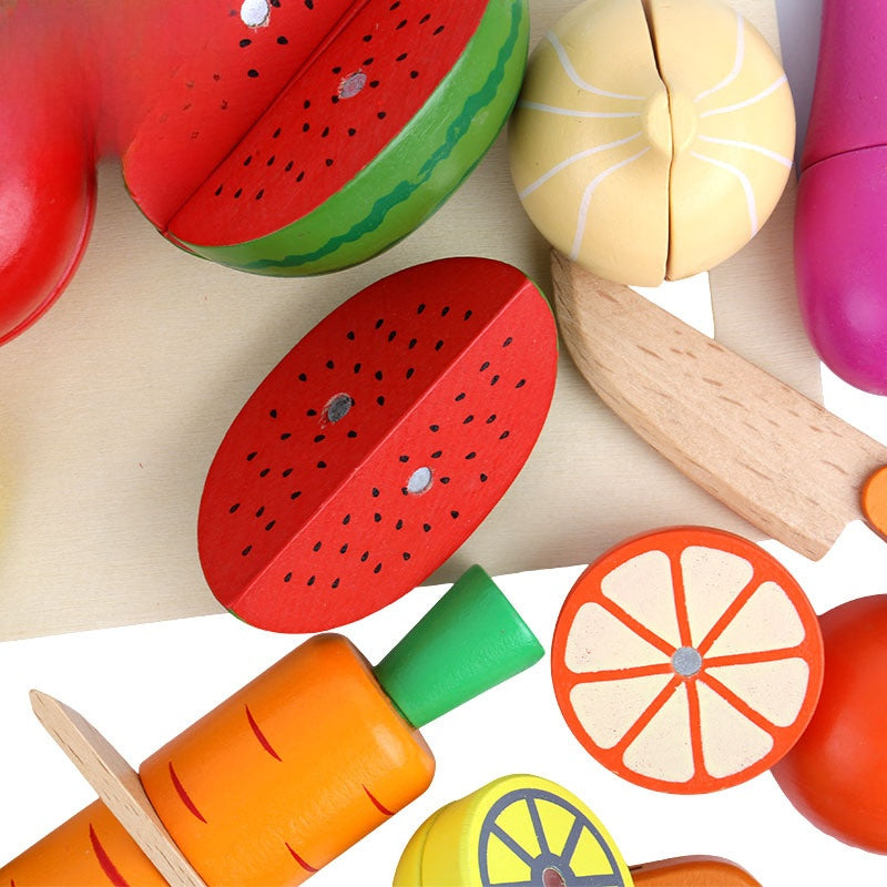 Wooden Vegetable Fruit Cutting Toy