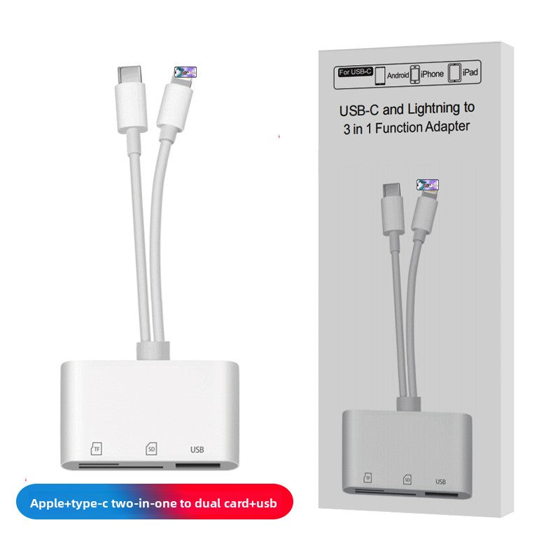 Type-C Multi-Function Card Reader for Android and Apple Devices