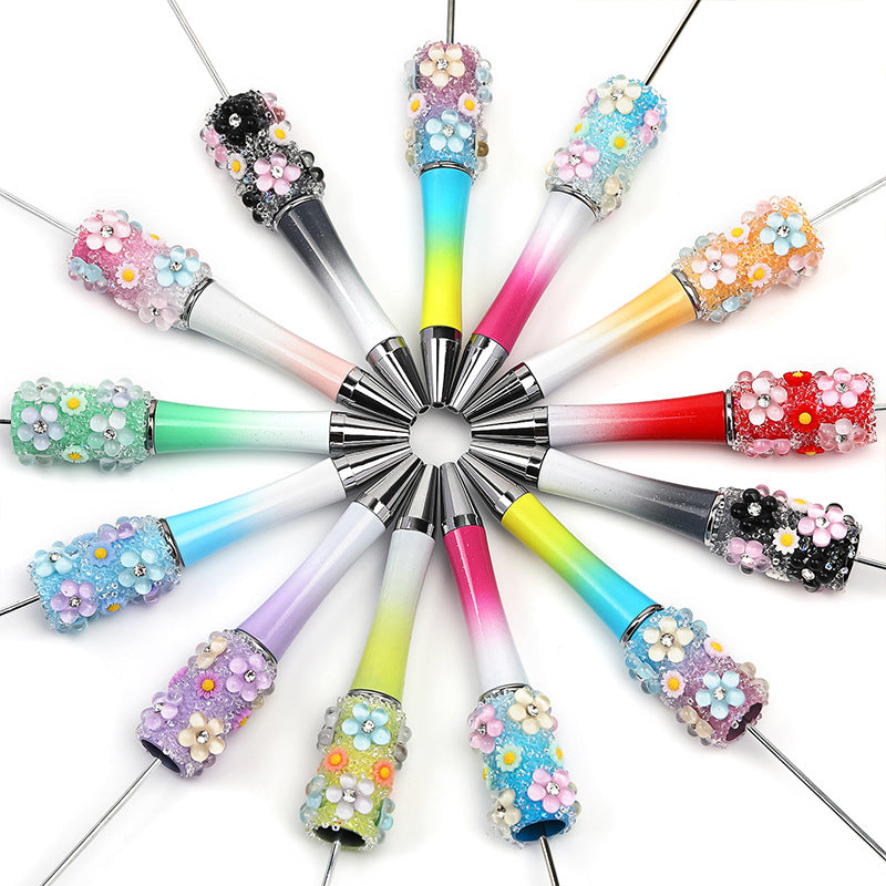 Creative DIY Flower Beaded Ballpoint Pen