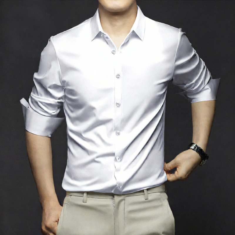 Men's Long-Sleeve Anti-Wrinkle Dress Shirt