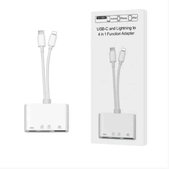 Type-C Multi-Function Card Reader for Android and Apple Devices