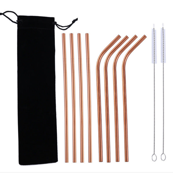 304 Stainless Steel Reusable Drinking Straw Set