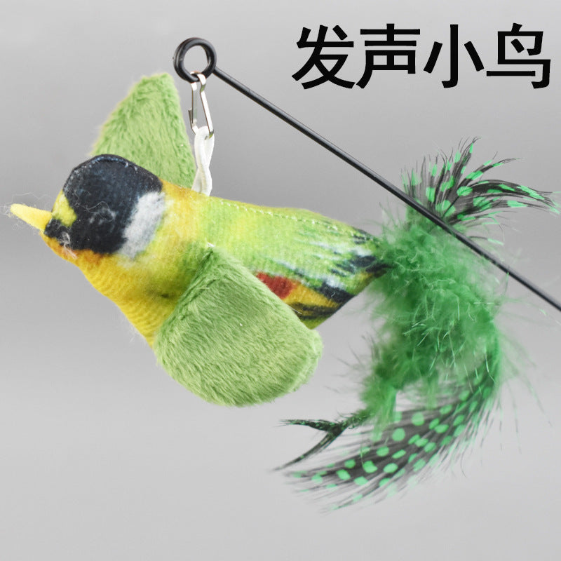 Simulation Bird Cat Toy with Suction Cup