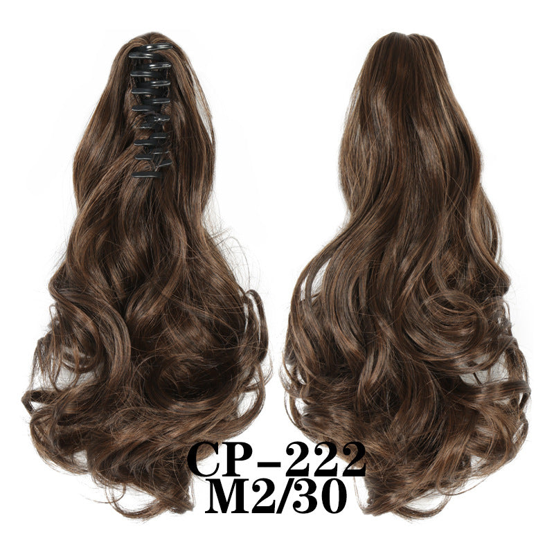 Wavy Ponytail with Curly Hair & a Tiger Clip