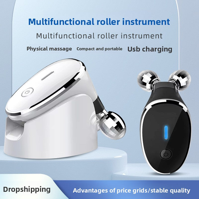 Electric Dual-Ball Roller Facial Massager