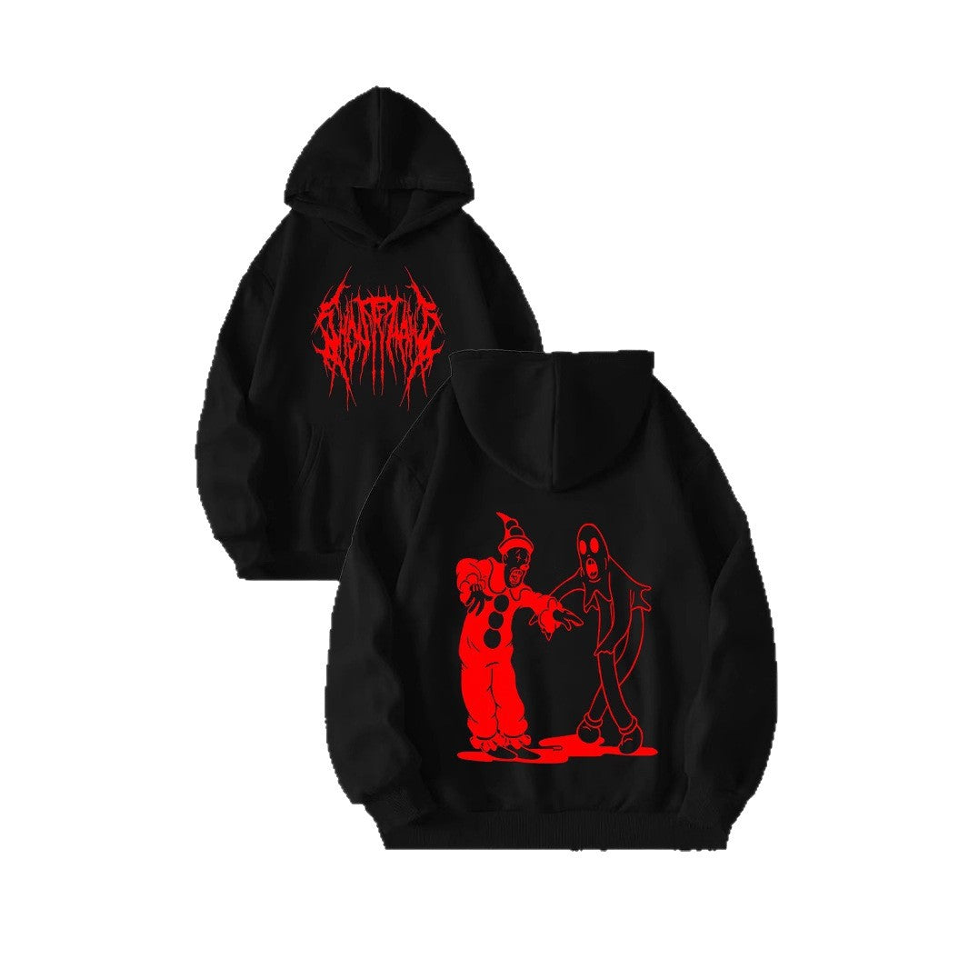 3D Printed Men's Hoodie Sweatshirt - Horror Theme Loose Fit Long Sleeve