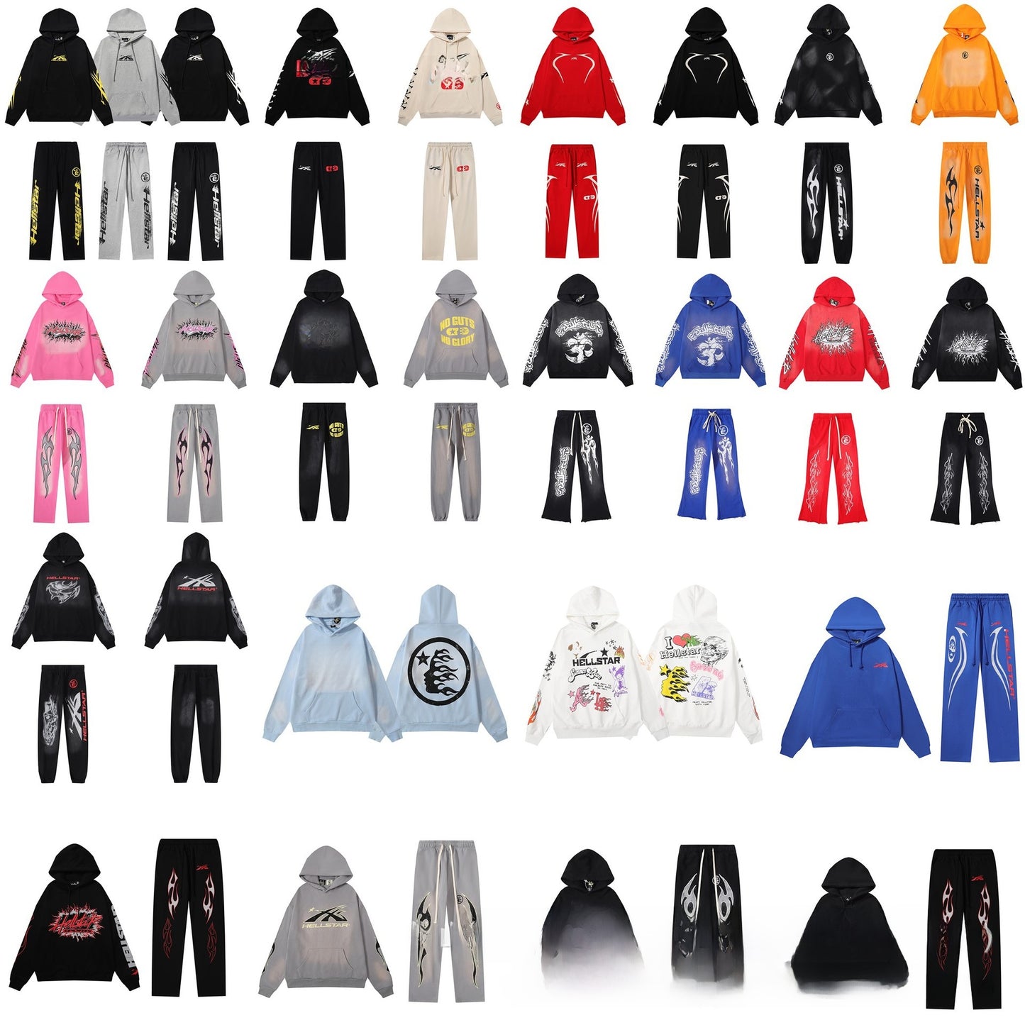 Retro Cotton Hoodie and Sweatpants Set