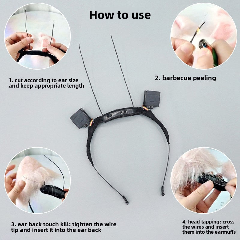 Rechargeable Motorized Cat Ear Headband & a Tail