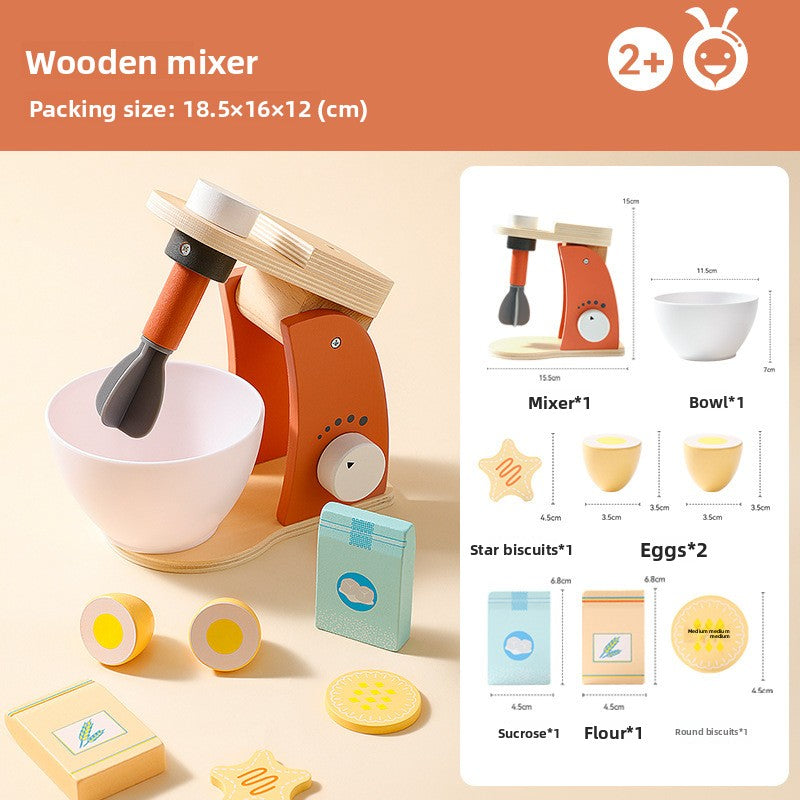 Children's Wooden Coffee Machine and Blender Pretend Play Toy Set