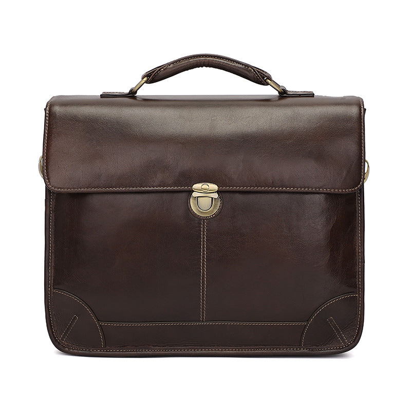 Leather Briefcase - Adjustable Shoulder Strap