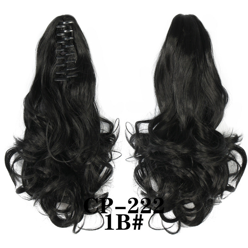 Wavy Ponytail with Curly Hair & a Tiger Clip