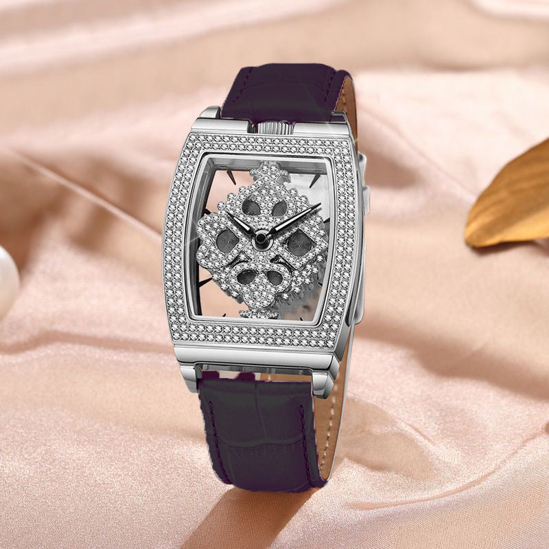 Women's Fashion Diamond Rotating Watch