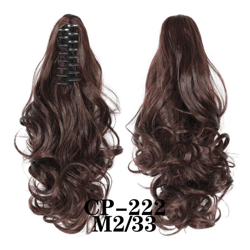 Wavy Ponytail with Curly Hair & a Tiger Clip