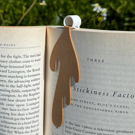 Creative Coffee bookmark - spilled coffee
