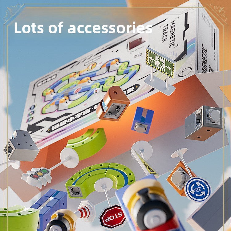 Magnetic Educational Rail Car Toy for Kids