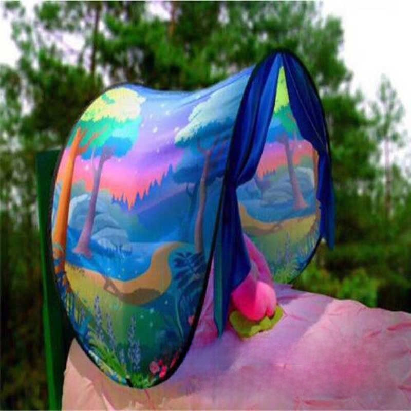 Folding Kids Play Tent with Star Lights Indoor Canopy