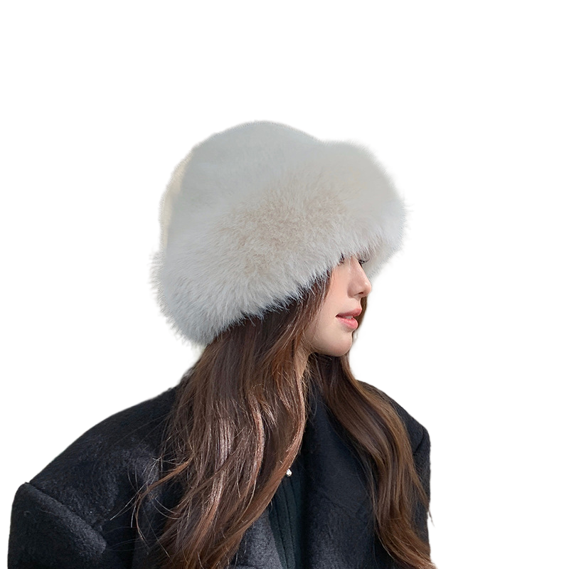 Fur-lined winter hat